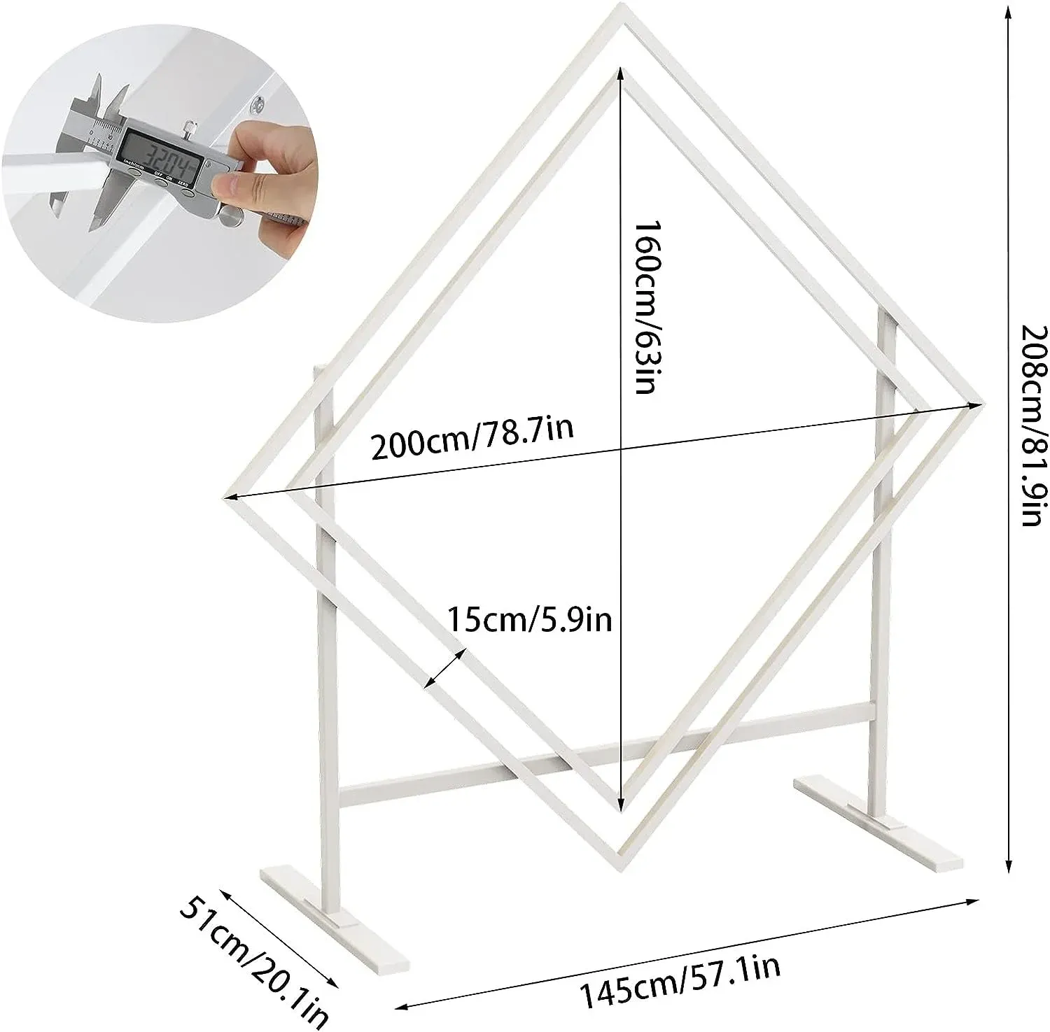 Geometric Metal Backdrop Arch