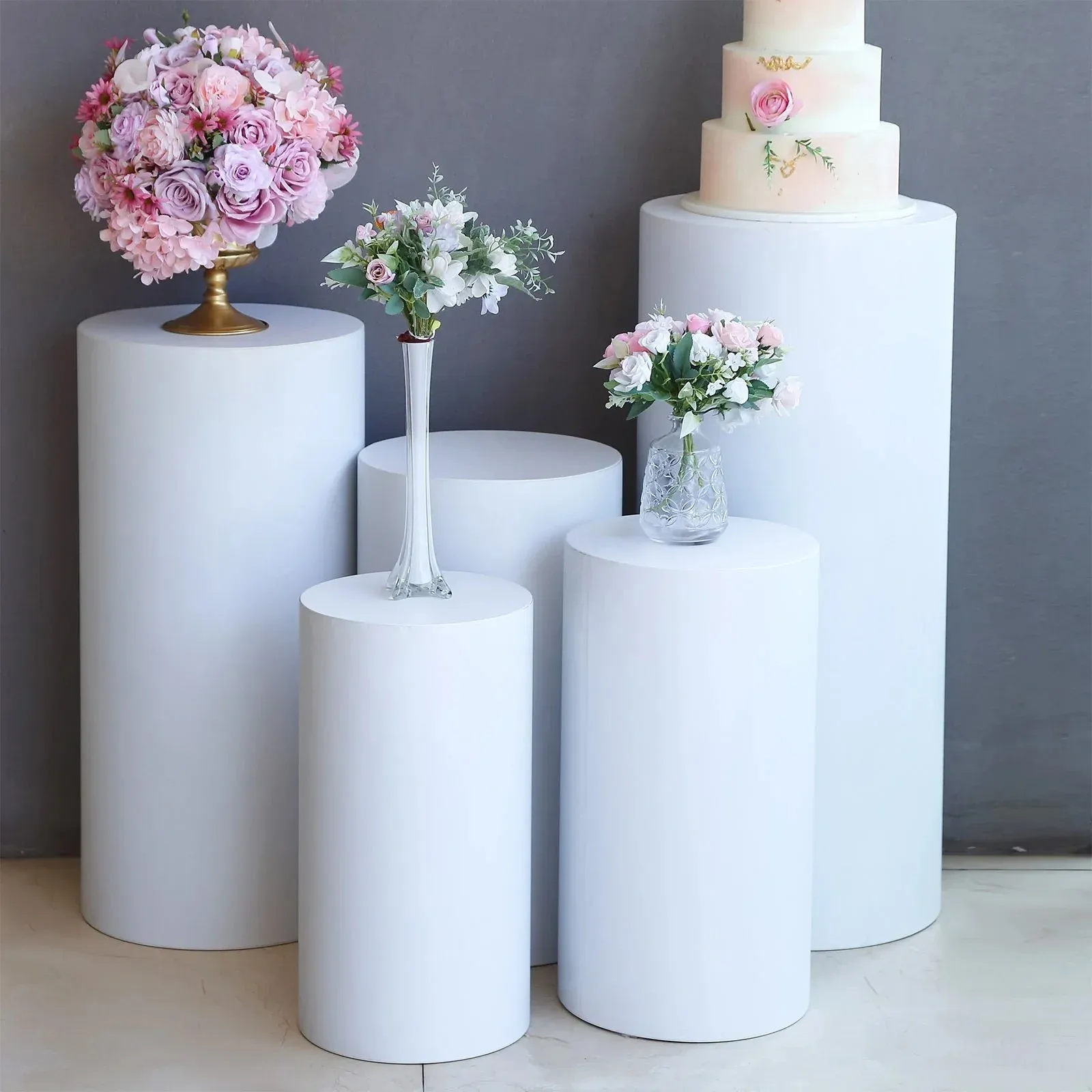 Metal Cylinder Pedestal Stands