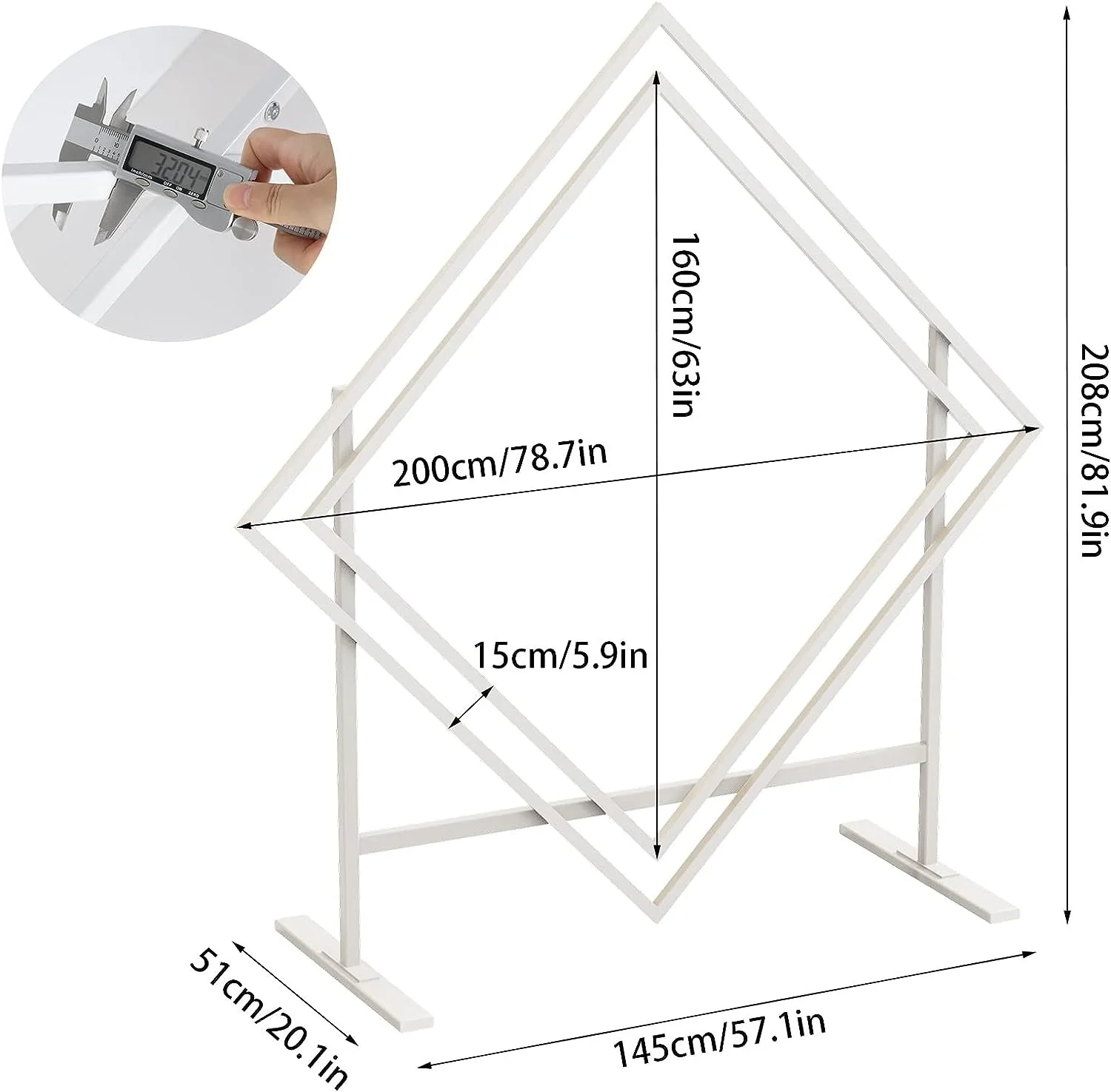 Geometric Metal Backdrop Arch