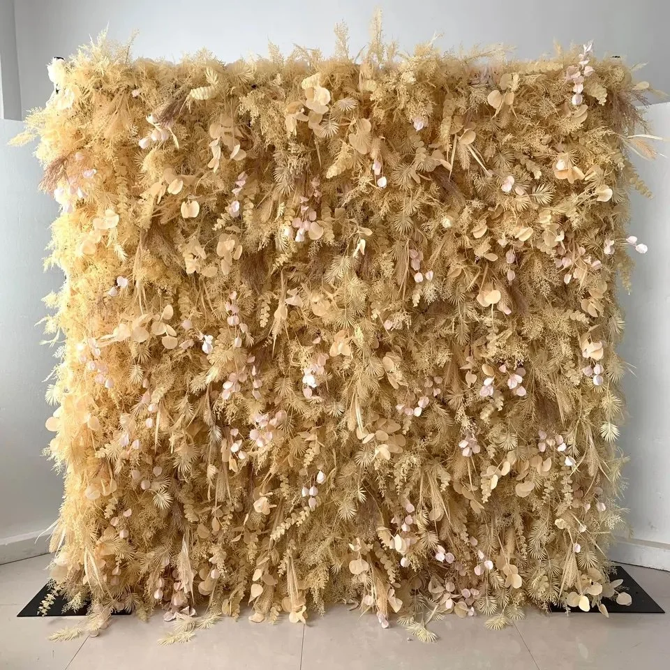 Artificial Pampas Grass Wall